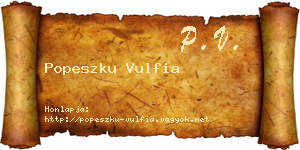 Popeszku Vulfia névjegykártya